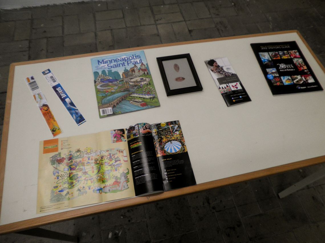 Walter Benjamin in the Mall of America — installation view, visitors