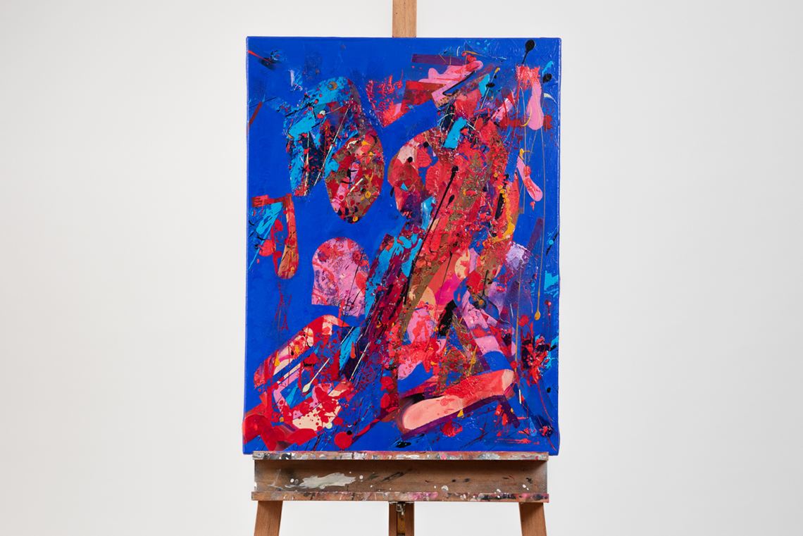 Autumn Fires — Untitled (Blue Triptych)