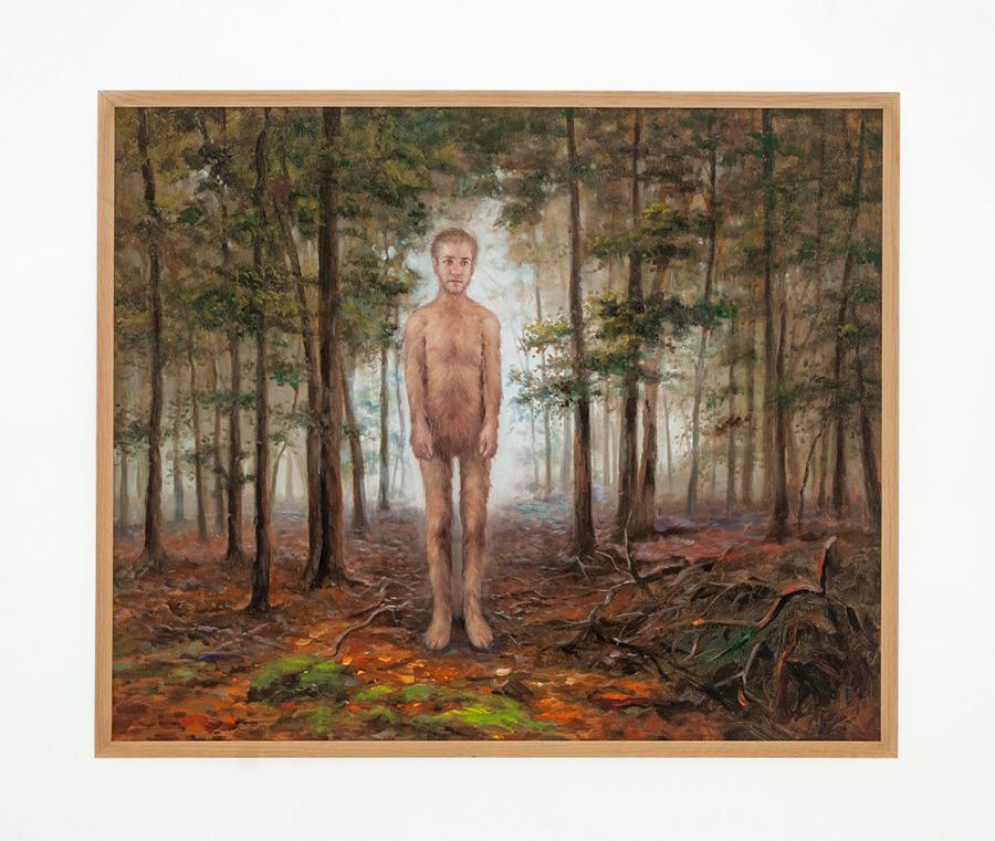 Wolf Man In Forest — installation view